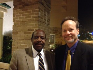 Paul and I at his hotel in Rhode Island.  Even my hair was excited to meet him.